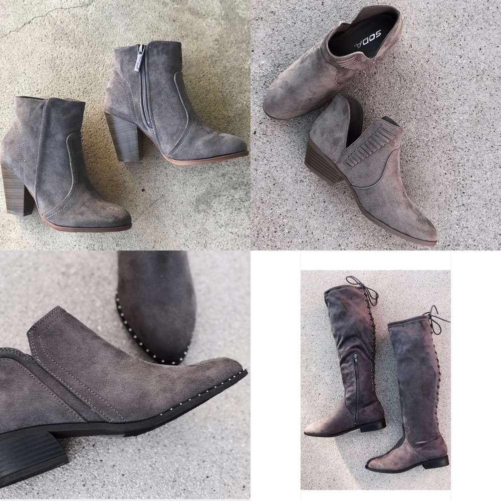 Soda Shoes Copy Smokey Taupe Ankle Bootie - Picture 6 of 6